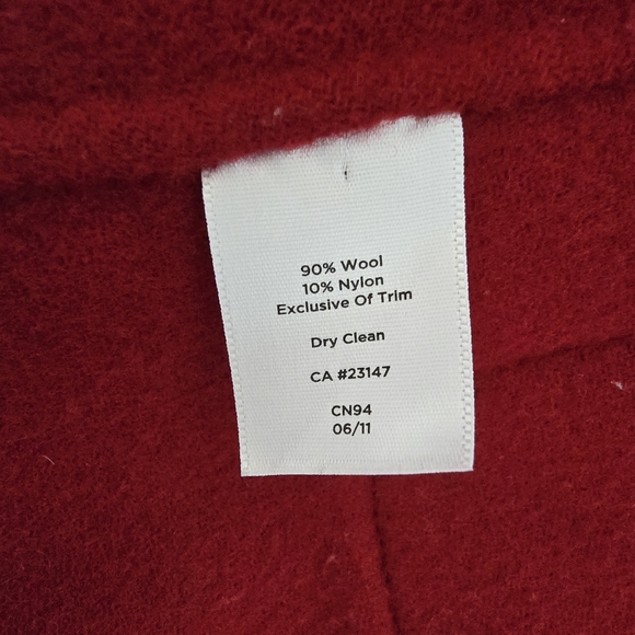 TALBOTS Petites Women's Red Blazer 90% Wool Size 10P - Picture 7 of 10